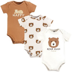 Hudson Baby Cotton Bodysuits, Bear Hugs - 1 of 4