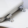 Mayfair by Bemis Elongated Enameled Wood Toilet Seat with Never Loosens Chrome Hinge White - 3 of 4