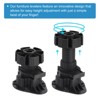 Unique Bargains Plastic Non-Skid Adjustable Furniture Leveling Feet for Sofa 4 Pcs - 4 of 4