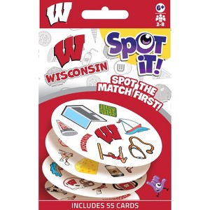 MasterPieces Officially Licensed NCAA Wisconsin Badgers Spot It Game for Kids and Adults - 1 of 3