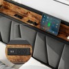 Bed Frame with Storage Headboard, Upholstered Platform Bed Frame with 4 Drawers & Charging Station, Metal Slats Support, No Box Spring Needed - 3 of 4