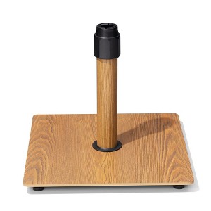 Crestlive Products 30 LBS Patio Umbrella Base StandHeavy Duty, Square Metal Umbrella Base with Black Umbrella Holder 3 Adapters & Non-Slip Pads - 1 of 4