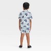 Toddler Boys' 2pc Mickey Mouse Woven Gauze Button-Up Top & Shorts Set - Blue - 2 of 4