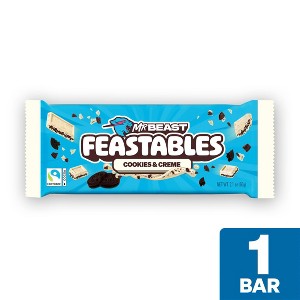 Feastables MrBeast Cookies and Cream Chocolate Bar - 60g : Target