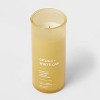 Tinted Glass Citrus + White Oak Jar Candle Light Yellow - Threshold™ - image 3 of 4