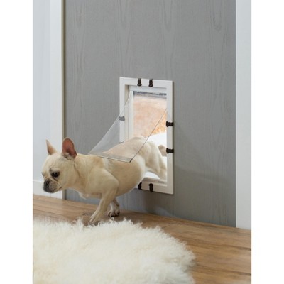 PawsMark Plastic Pet Door with Soft Window Flap for Interior or Exterior