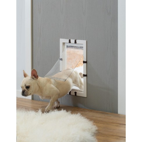 Pawsmark Plastic Pet Door With Soft Window Flap For Interior Or