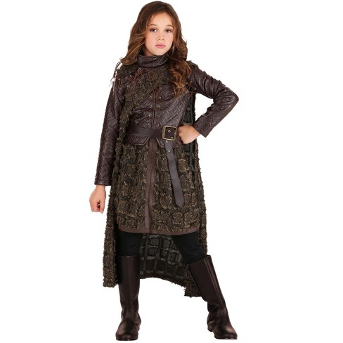 Halloweencostumes.com Medium Girl Winter Warrior Girls Costume, Brown ...