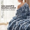 Fluffy Faux Fur Throw Blanket Fuzzy Soft Bubble Blanket for Couch Bed Sofa Chair Faux Fur Decor Gifts for Home Bedroom Living Room Thick Warm Furry Co - 2 of 4