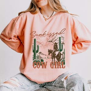 Simply Sage Market Sunkissed Cowgirl Lightweight Garment Dyed Sweatshirt - 1 of 4