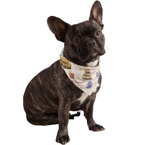 Mechaly Cotton Funny Dog Bandana with Designs Durable Birthday Pet Scarf - 1 of 4