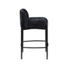 Meridian Furniture,Burton Black Chenille Fabric Stool, Set of 2 - 4 of 4