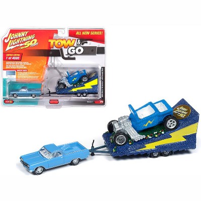 1965 Chevrolet El Camino Mist Blue Metallic w/Parade Float Ltd Ed 4,000 pcs 1/64 Diecast Model Car by Johnny Lightning