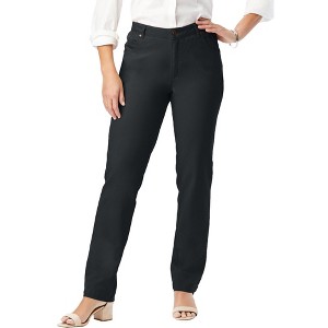 Jessica London Women's Plus Size Classic Cotton Denim Straight-Leg Jean - 1 of 4
