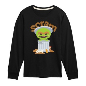 Boys' - Sesame Street - Kawaii Oscar Long Sleeve Graphic T-Shirt - 1 of 3