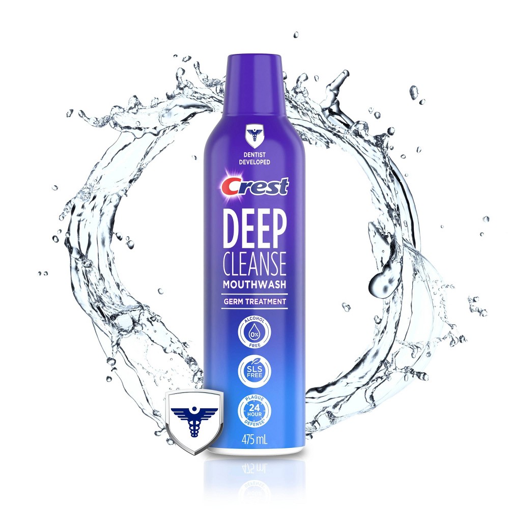 Photos - Toothpaste / Mouthwash Crest Deep Cleanse Germ Treatment Mouthwash Mild Mint - 475mL 