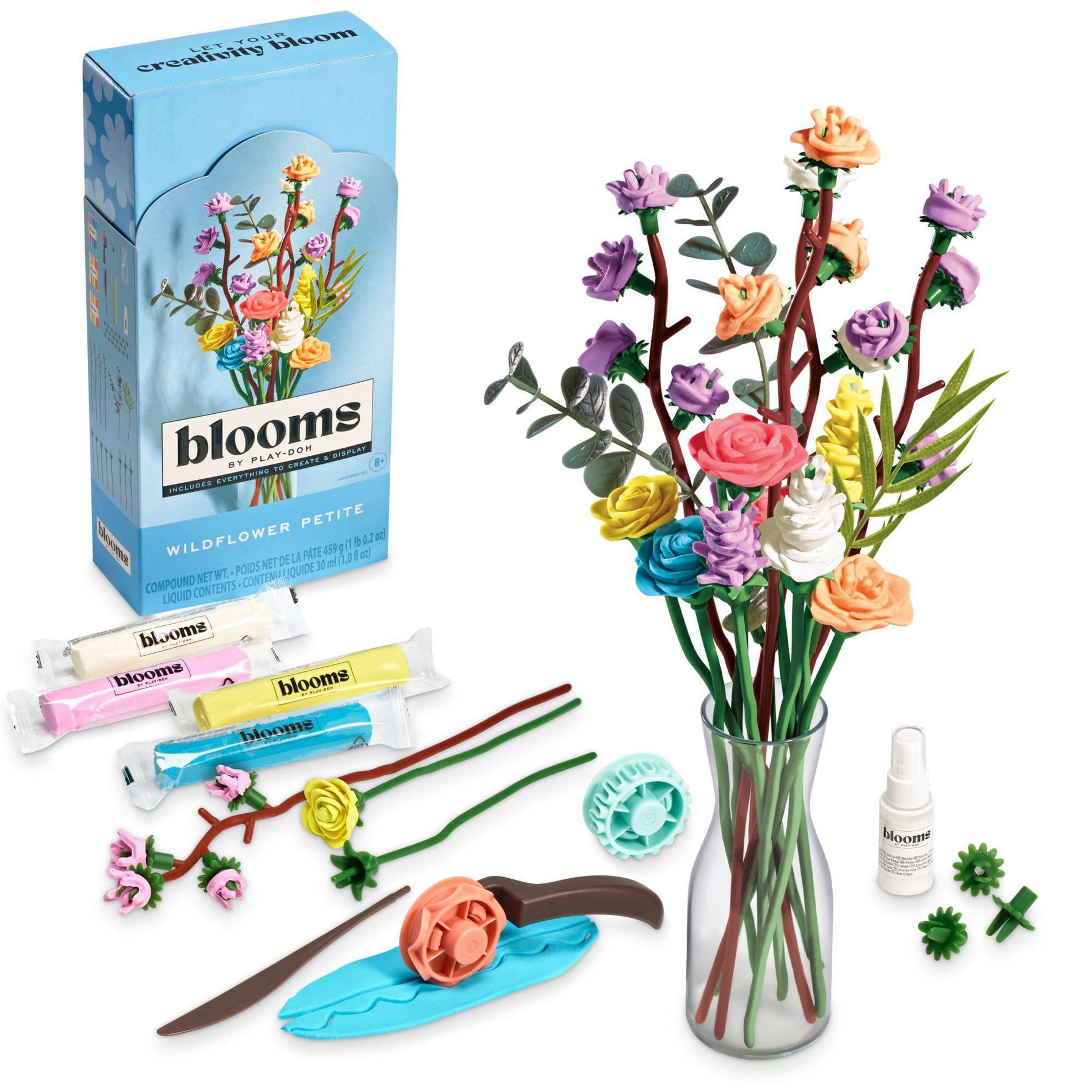 Blooms by Play-Doh Wildflower Petite Flower Bouquet Arts and Crafts Kit for Adults DIY Home and Desk Decor Gifting