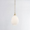 Mitzi Hillary 1 - Light Pendant in  Aged Brass Opal Glossy Shade - 3 of 4