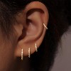 Small Gold Huggie Hoop Earrings Set for Women Men Hypoallergenic 14K Plated Stack Cartilage Earrings, Multiple Piercing - 4 of 4