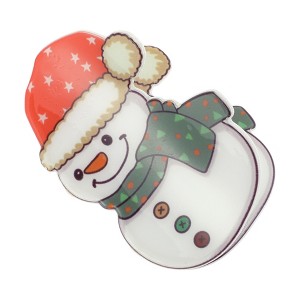 Unique Bargains Christmas Hair Clips Snowman for Christmas 2.95"x2.17"x1.97" Red White Gray 1 Pc - 1 of 4