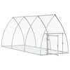 vidaXL Rabbit Hutch/Animal Cage - Silver 118.1"x41.3"x47.2" - Galvanized Steel Outdoor Enclosure for Rabbits, Chickens & Small Animals - 4 of 4