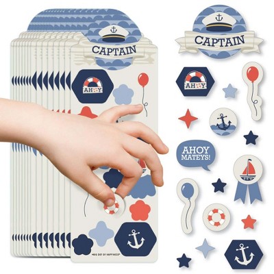 Big Dot of Happiness Ahoy - Nautical - Birthday Party Favor Kids Stickers - 16 Sheets - 256 Stickers