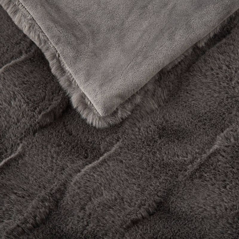 50"x60" Camille Faux Fur Throw Blanket - Madison Park, 5 of 9