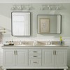 Apmir Rectangular Aluminum Alloy Framed and Tempered Glass Wall Bathroom Vanity Mirror in Matte Black/ Gold/ Silver/ Brown - 3 of 4