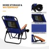 Karl Home Patio Blakc Aluminum Beach Chair(Set of 1) - 4 of 4