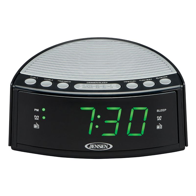 JENSEN JCR-160 Digital AM/FM Dual Alarm Clock Radio, 2 of 5