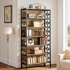 Hommoo Industrial 7-Tier Tall Bookshelf with Metal Frame - 2 of 4