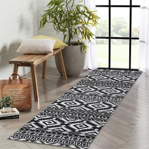 Indoor Washable Low Pile Area Rug, Vintage Accent Mat, Non-Shedding Throw Carpet for Bedroom Nursery Office Living Room Hallway Entrance Laundry Room - 1 of 4