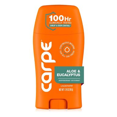 Carpe Men's 100hr Clinically Tested Sweat & Odor Control Underarm Antiperspirant Deodorant - Aloe & Eucalyptus - 1.76oz