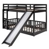 Whisen Twin Over Twin Bunk Bed & Bed Frame with Slide and Ladder, Full-length Guardrail, Solid Wood Frame - 4 of 4
