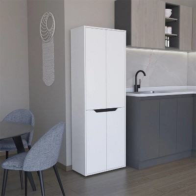 LunaLulinlk Storage Cabinet Kitchen Pantry With Four Doors and and Shelves