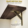 4 Packs Corner Floating Shelf Wall Mount Display Storage Shelf Organizer Wood Metal Bedroom Living Room Décor - 3 of 4