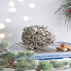 SEVOBAL Tree Ornaments Set of 4 Iced Leaf and Twig Ball Hanging Decor with Frosted Finish for Christmas Displays, Silver, 4.5"*4.5"*4.5" - 3 of 4