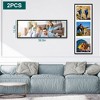 NewHome "2-Pack 36.8x12.4in Picture Frames, Panoramic Gallery Frames with Clear Plexiglass & MDF Backboard" Black - 2 of 4