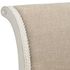 55 Downing Street Oliver Wood Swivel Bar Stool White 30 1/2" High Traditional Scroll Cream Cushion with Backrest Footrest for Kitchen Counter Height - 3 of 4