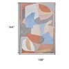 HomeRoots 9' X 13' Blue and Gray Abstract Non Skid Area Rug - 3 of 4