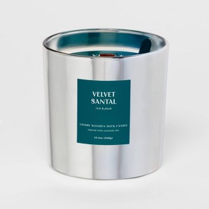 19.3oz Wooden Wick Jar Candle Velvet Santal - Threshold™ - 1 of 4