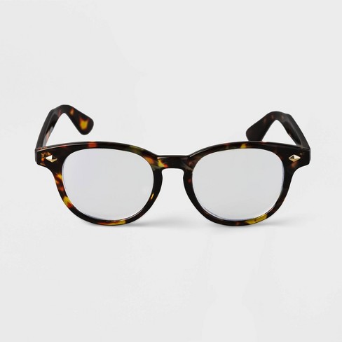 Mens tortoise shell reading hot sale glasses