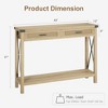 Bohemian Style Entryway Table with Rattan Drawers, 43 in Wooden Console Table for Entryway - 2 of 4