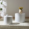 Airsurfer Nesting Coffee Tables Set of 2, MDF Round Tables for Living Room, Lounge or Small Spaces - 2 of 4