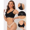 Agnes Orinda Women's Available for Plus Size Soft Cup Full Coverage Comfort Lace Front Wirefree Bra - 3 of 4