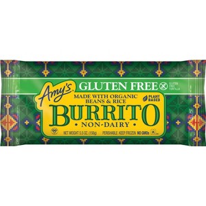 Amy's Vegan Gluten Free Non-Dairy Bean & Rice Frozen Burrito - 5.5oz - 1 of 4