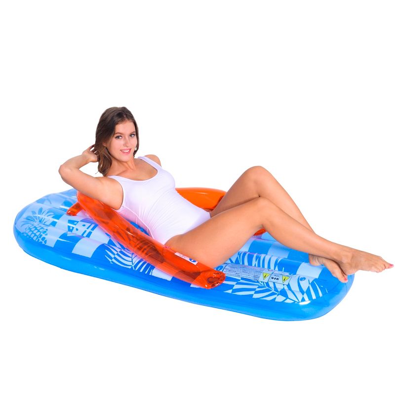 Pool Central 65" Inflatable 1-Person Jumbo Flip-Flop Pool Float - Blue/Red, 2 of 3