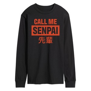 Men's - Instant Message - Call Me Senpai Long Sleeve Graphic T-Shirt - 1 of 4