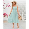 YesFashion Women's Casual Summer Dress Spaghetti Strap Button Down Sleeveless Dress A-Line Beach Swing Midi Sundress - 3 of 4