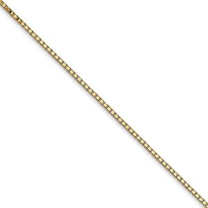 Black Bow Jewelry 1.2mm 14k Yellow Gold Solid Box Chain Necklace - 1 of 4